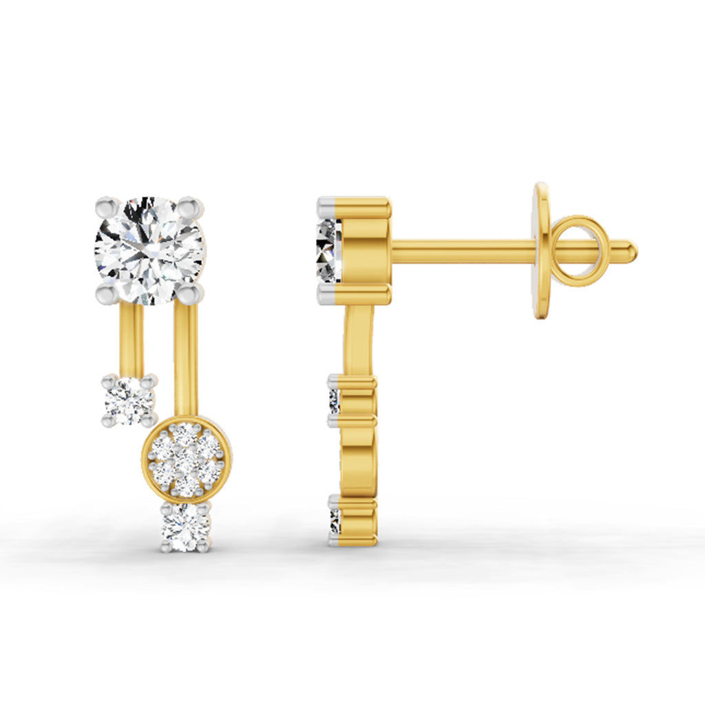 0.61 Ct Diamond Drop Earrings 14K