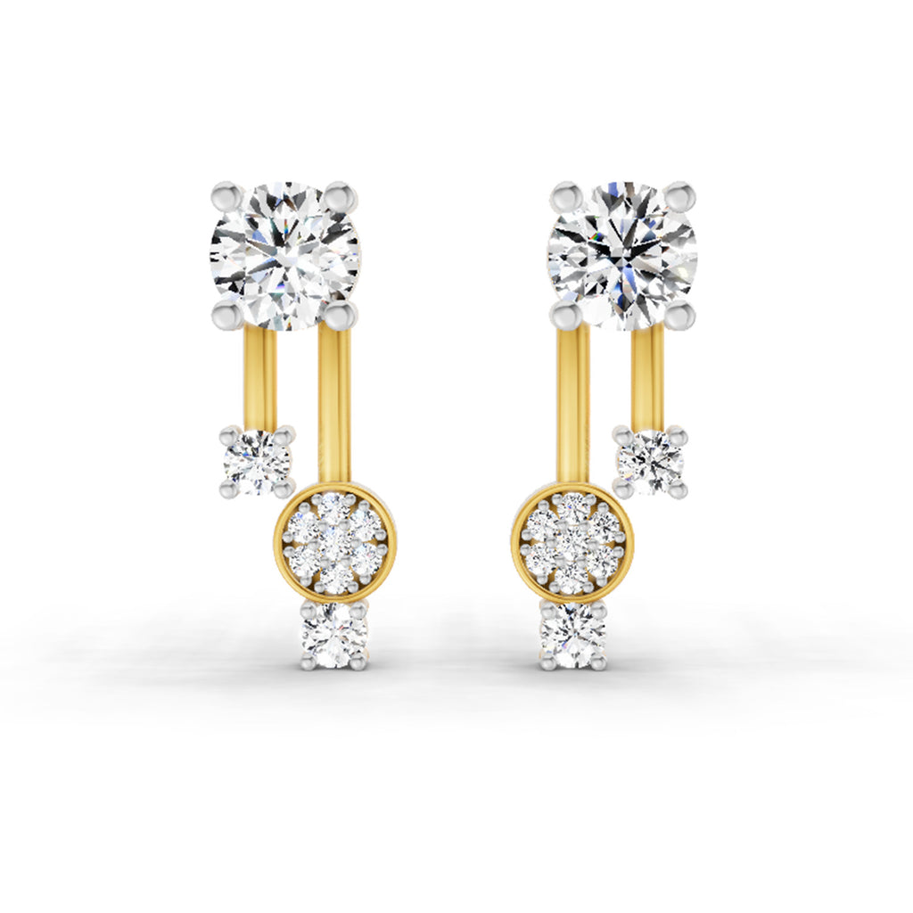 0.61 Ct Diamond Drop Earrings 14K