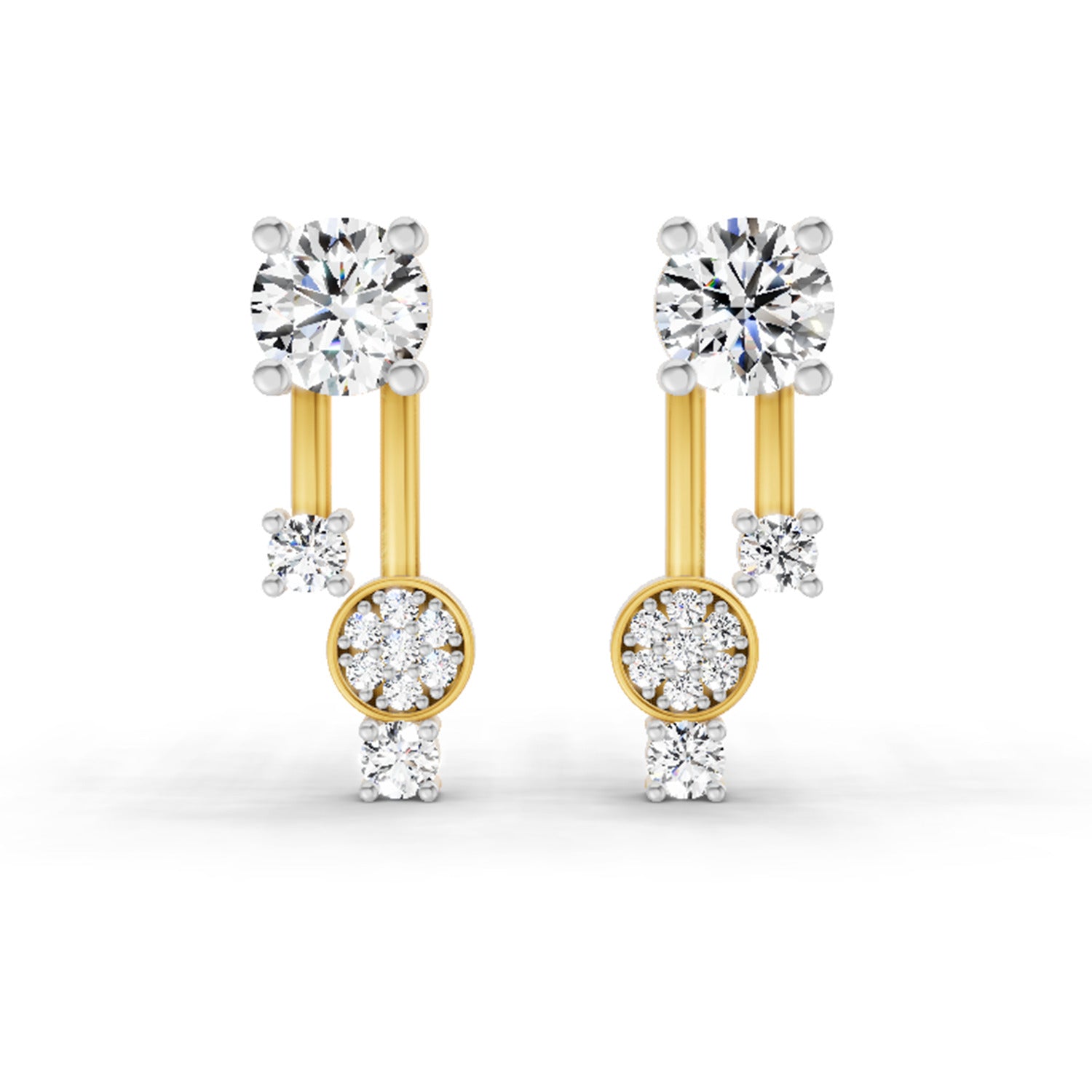 0.61 Ct Diamond Drop Earrings 14K