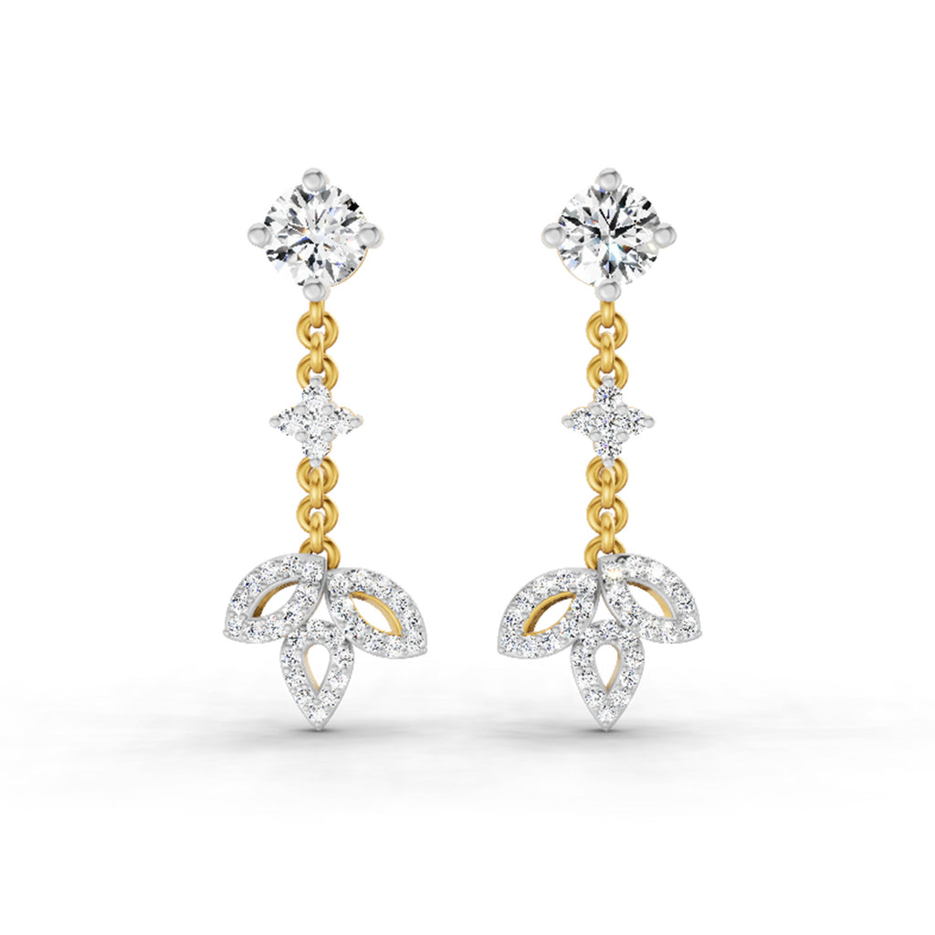 1.05 Ct Diamond Drop Earrings 14K