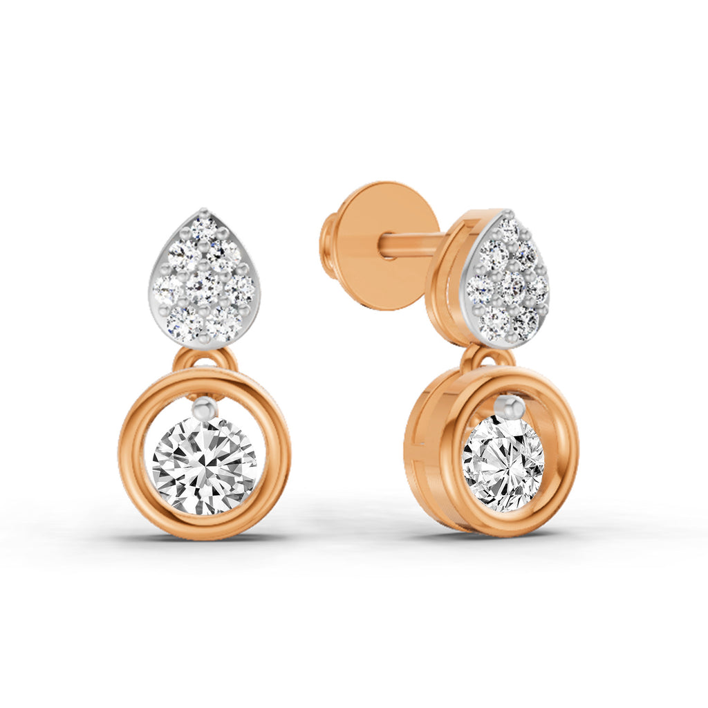 0.65 Ct Earrings 14K - Rose Gold