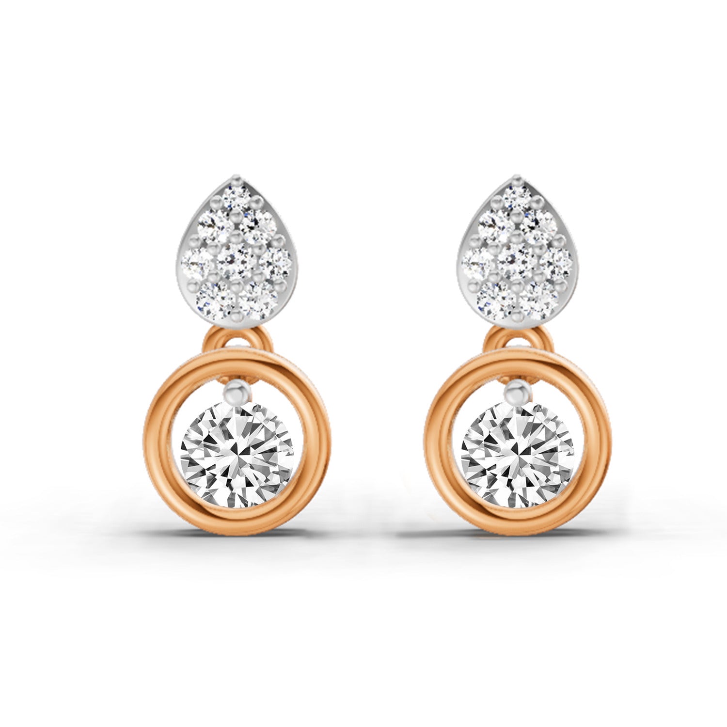 0.65 Ct Earrings 14K - Rose Gold
