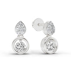 0.65 Ct Earrings 14K - White Gold