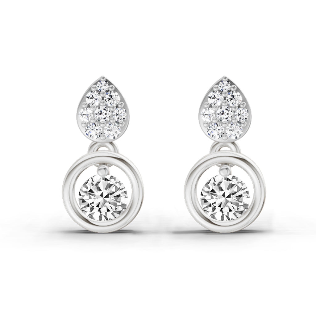 0.65 Ct Earrings 14K - White Gold