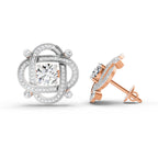 1.31 Carat Round Fashion Earrings 14K - Rose Gold