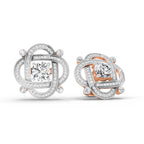 1.31 Carat Round Fashion Earrings 14K - Rose Gold