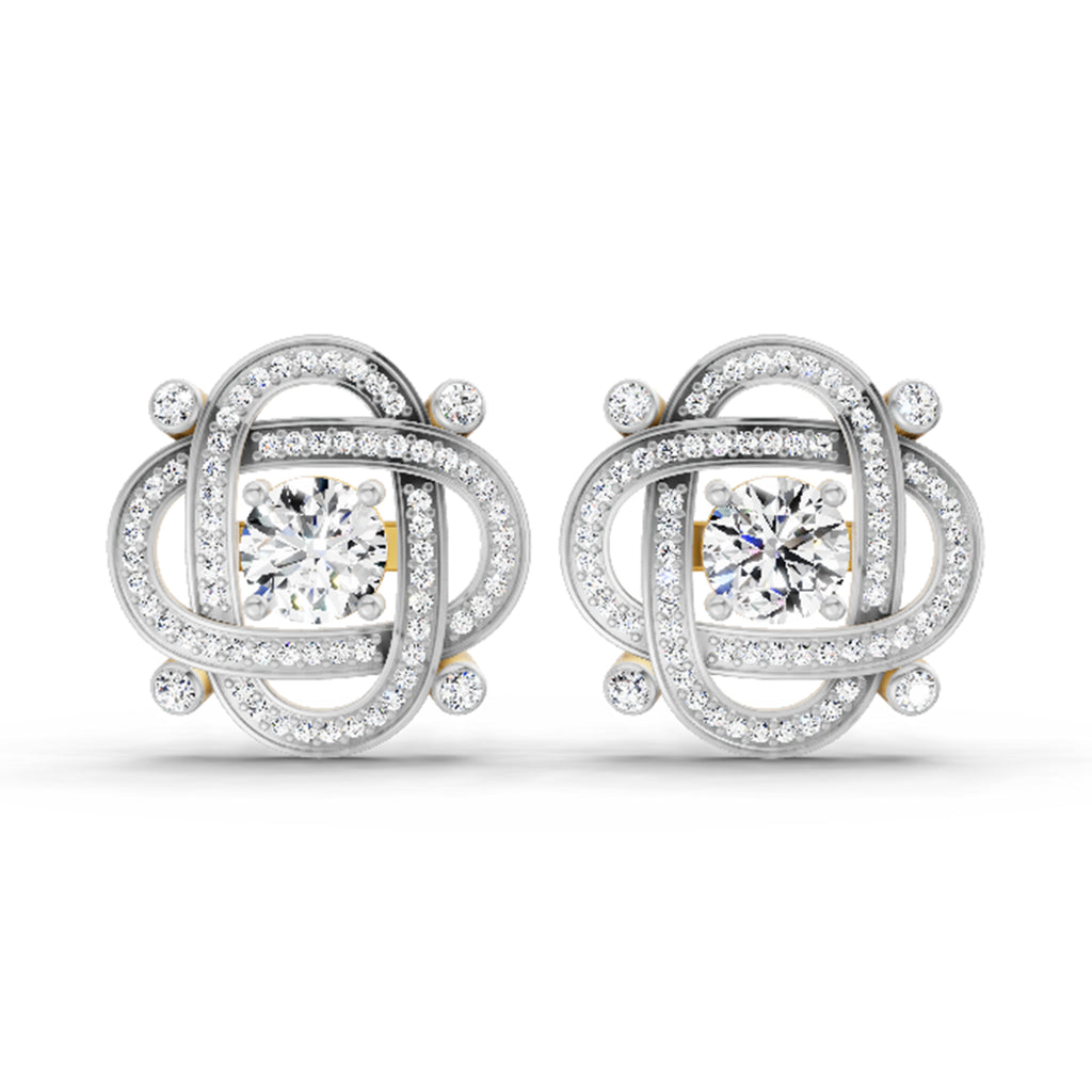 1.31 Carat Round Fashion Earrings 14K