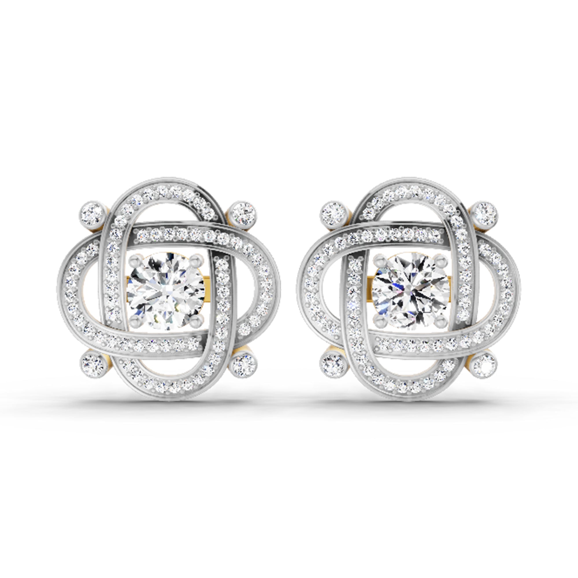 1.31 Carat Round Fashion Earrings 14K