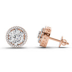 0.3 Carat Solitaire Earrings for Men 14K - Rose Gold