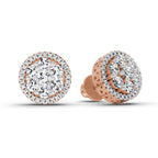 0.3 Carat Solitaire Earrings for Men 14K - Rose Gold