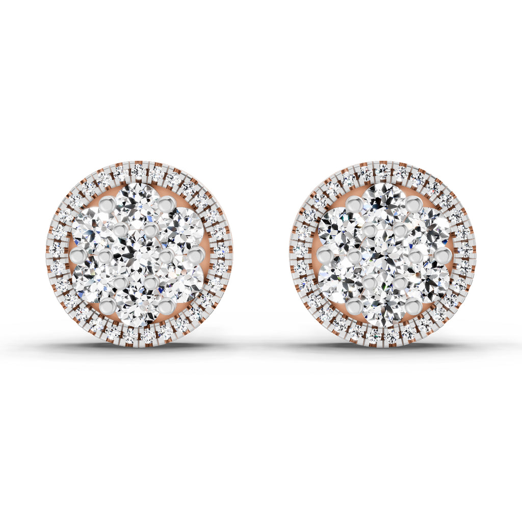 0.3 Carat Solitaire Earrings for Men 14K - Rose Gold