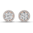 0.3 Carat Solitaire Earrings for Men 14K - Rose Gold