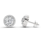 0.3 Carat Solitaire Earrings for Men 14K - White Gold