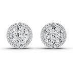0.3 Carat Solitaire Earrings for Men 14K - White Gold