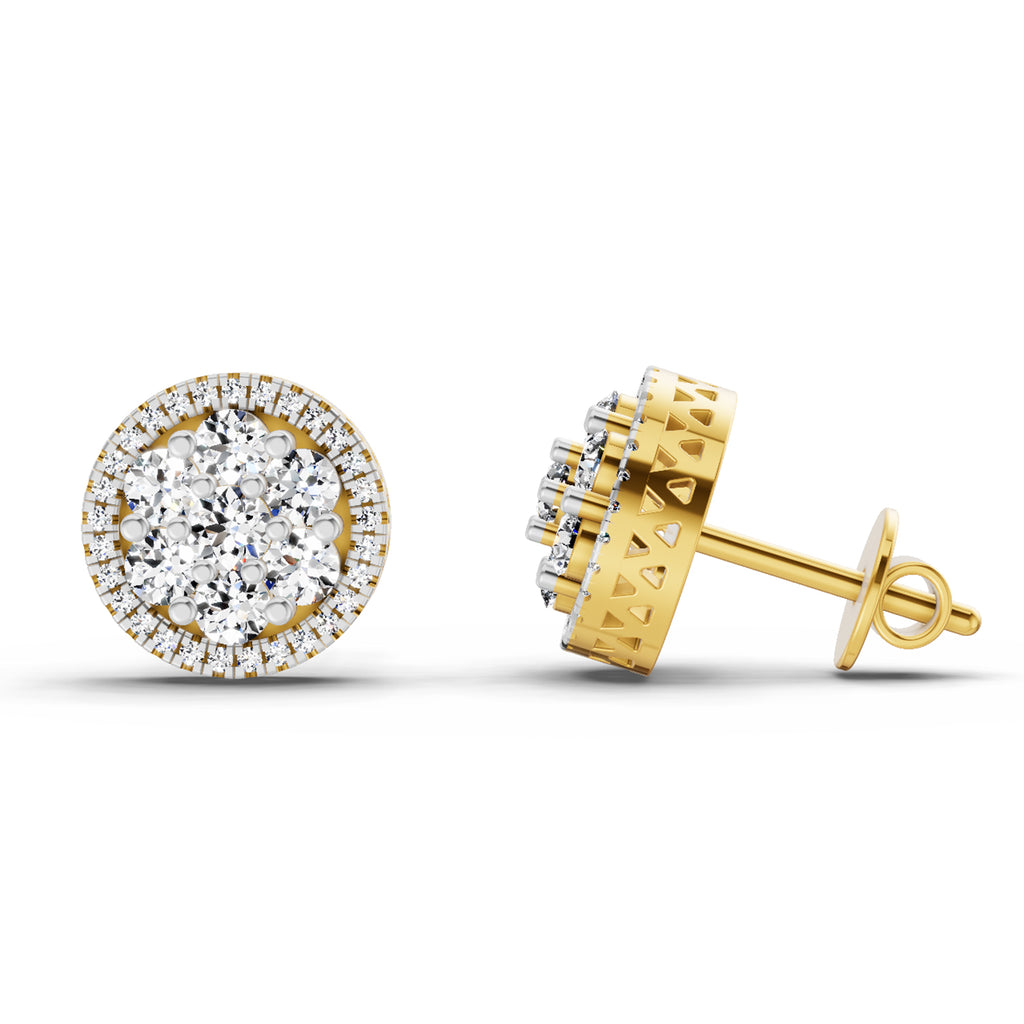 0.3 Carat Solitaire Earrings for Men 14K