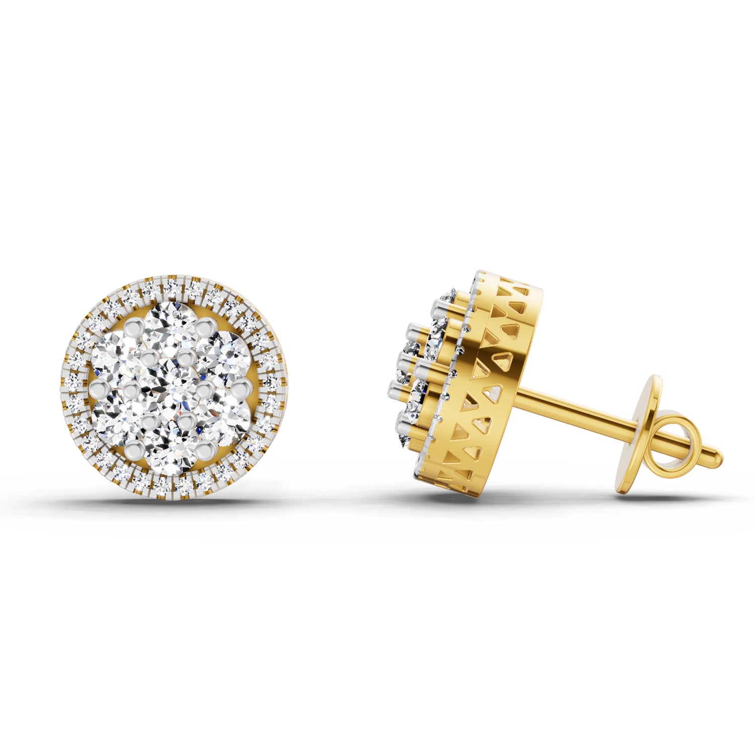 0.3 Carat Solitaire Earrings for Men 14K