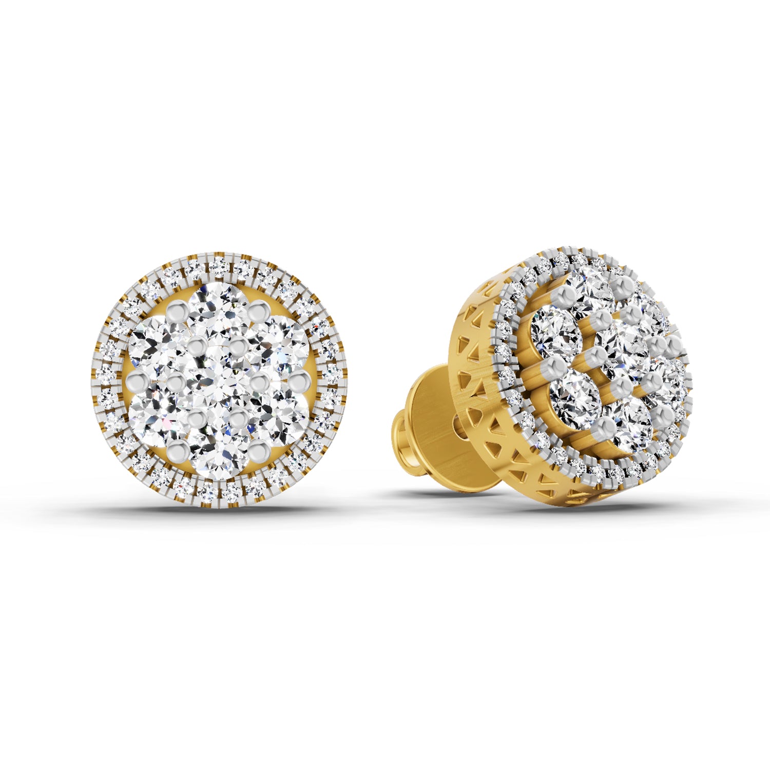 0.3 Carat Solitaire Earrings for Men 14K