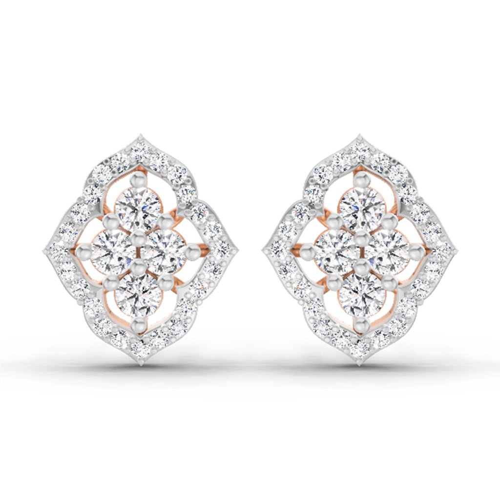 0.45 Carat Round Fashion Earrings 14K - Rose Gold