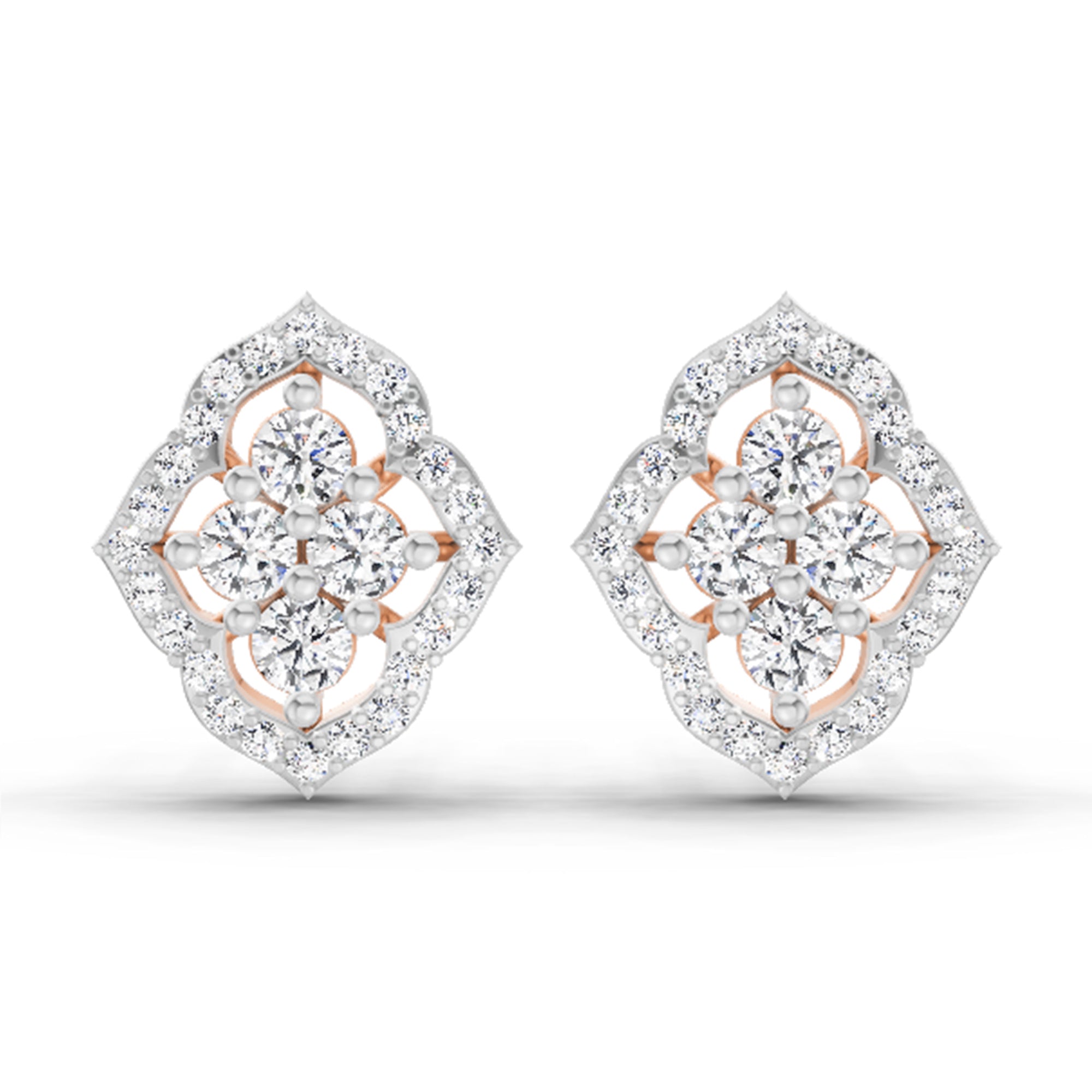 0.45 Carat Round Fashion Earrings 14K - Rose Gold