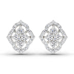 0.45 Carat Round Fashion Earrings 14K - White Gold