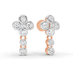 0.5 Carat Round Dangle Earrings 14K - Rose Gold