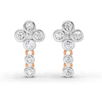 0.5 Carat Round Dangle Earrings 14K - Rose Gold