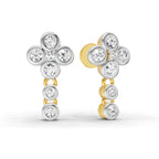 0.5 Carat Round Dangle Earrings 14K