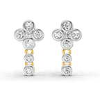 0.5 Carat Round Dangle Earrings 14K