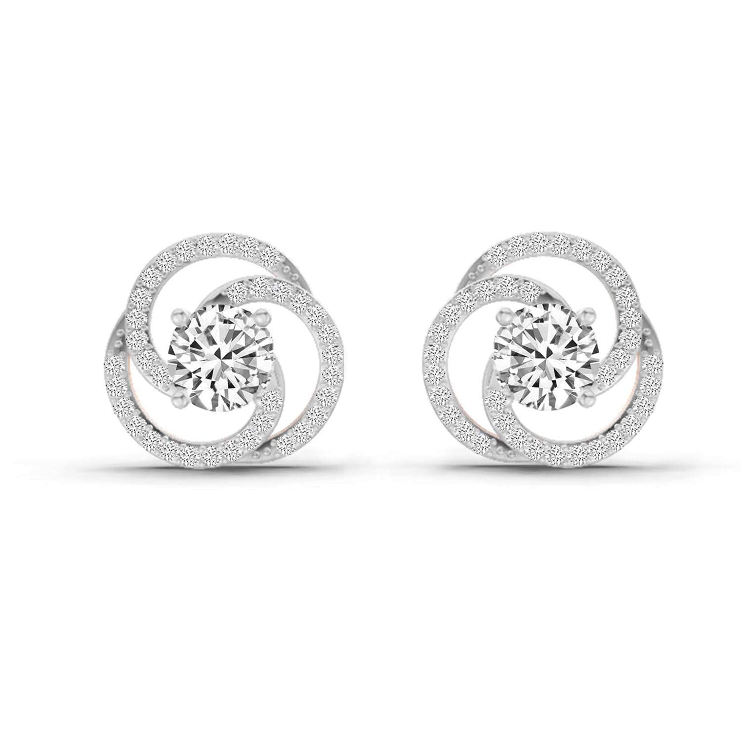 0.71 Carat Round Stud Earrings 14K - Rose Gold