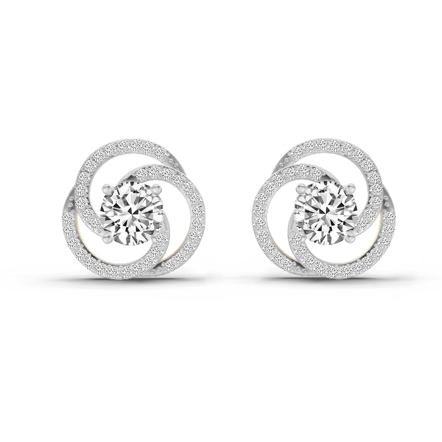 0.71 Carat Round Stud Earrings 14K