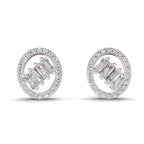 0.47 Carat Cluster Diamond Earrings 14K - Rose Gold
