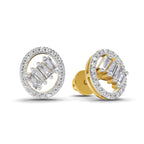 0.47 Carat Cluster Diamond Earrings 14K