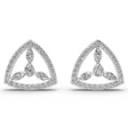 1.42 Carat Eterna Trinity Diamond Earrings 14K - White Gold