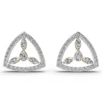 1.42 Carat Eterna Trinity Diamond Earrings 14K