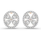 1.8 Carat Clover Earrings 14K - Rose Gold