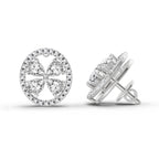 1.8 Carat Clover Earrings 14K - White Gold
