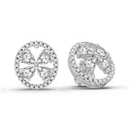 1.8 Carat Clover Earrings 14K - White Gold