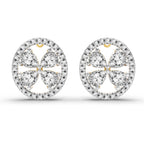 1.8 Carat Clover Earrings 14K
