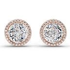 0.79 Carat Marquise Shape Cluster Diamond Earrings 14K - Rose Gold