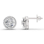 0.79 Carat Marquise Shape Cluster Diamond Earrings 14K - White Gold