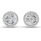 0.79 Carat Marquise Shape Cluster Diamond Earrings 14K - White Gold