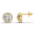 0.79 Carat Marquise Shape Cluster Diamond Earrings 14K