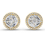 0.79 Carat Marquise Shape Cluster Diamond Earrings 14K