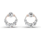 0.69 Carat Diamond Stud Earrings 14K - Rose Gold