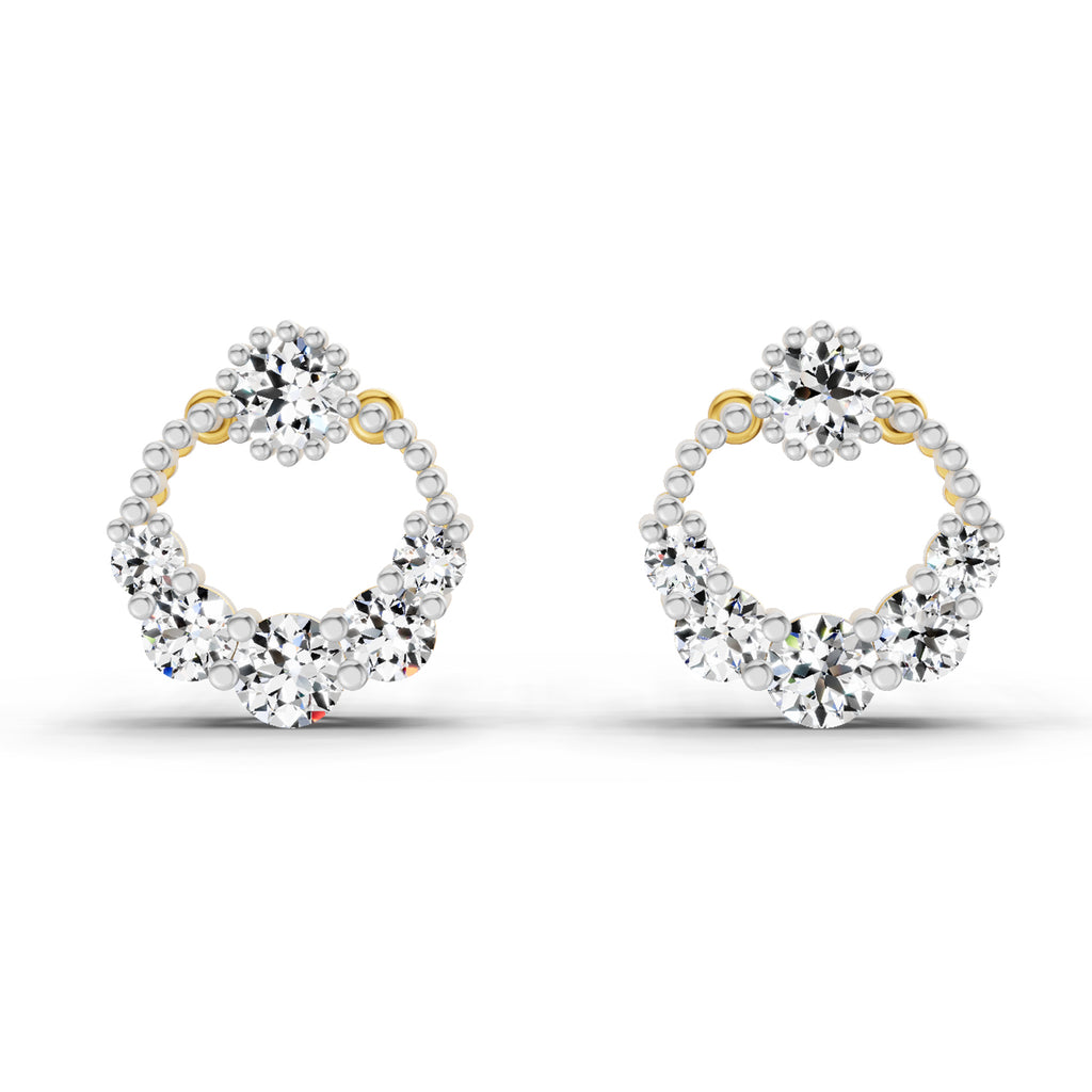 0.69 Carat Diamond Stud Earrings 14K