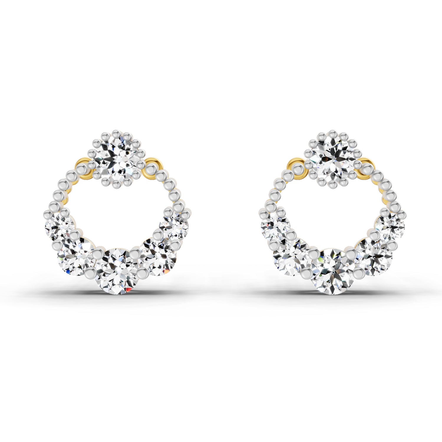 0.69 Carat Diamond Stud Earrings 14K