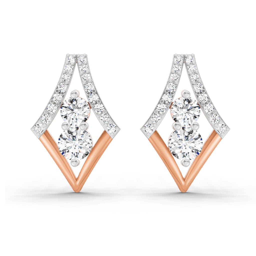 0.79 Ct Earrings 14K - Rose Gold