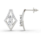 0.79 Ct Earrings 14K - White Gold
