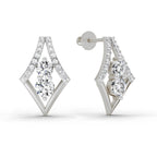 0.79 Ct Earrings 14K - White Gold