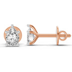 0.46 Carat Pear Eternal Drop Diamond Earrings 14K - Rose Gold